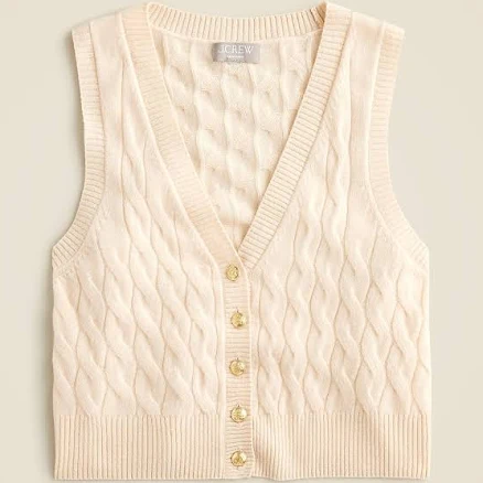 J.Crew Women's Cropped Cashmere Sweater Vest