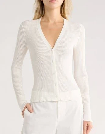 Vince Ribbed Cardigan
