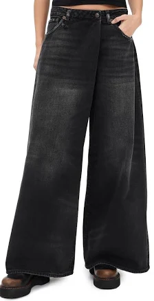 R13 Nico Wrap Wide Leg Jeans