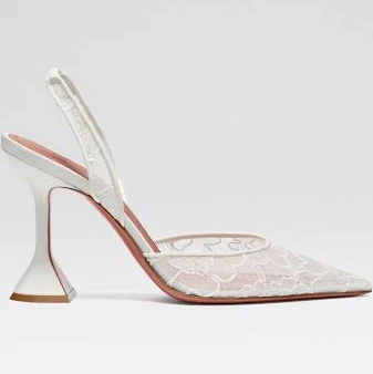 AMINA MUADDI - Holli Lace Sling 95 Ivory Lace