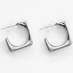 Square-shaped half-hoop earrings