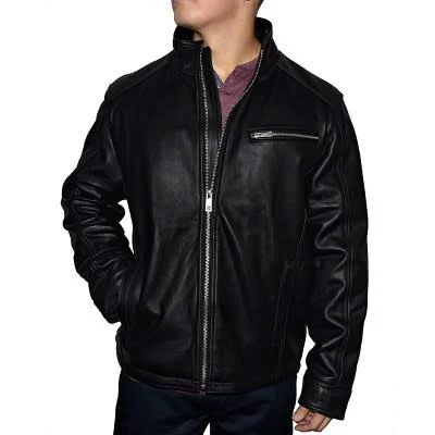 Vintage Leather Men's Lambskin Racing Jacket
