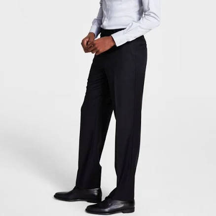 Michael Kors Mens Classic-Fit Wool-Blend Stretch Solid Suit Pants