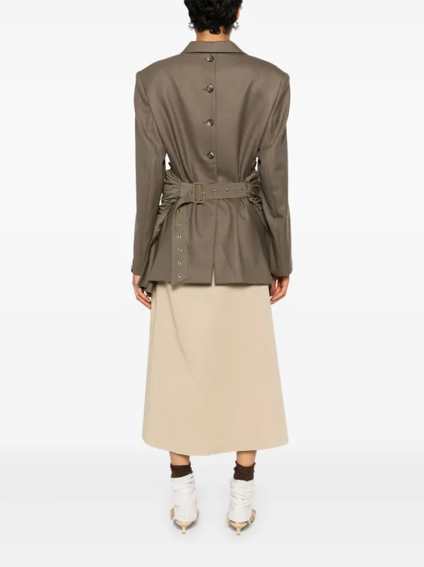 Belted Single-breasted Blazer