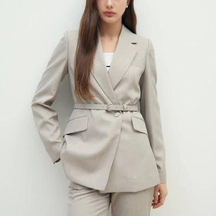 JJ JIGOTT Tailored Double One-Button Blazer