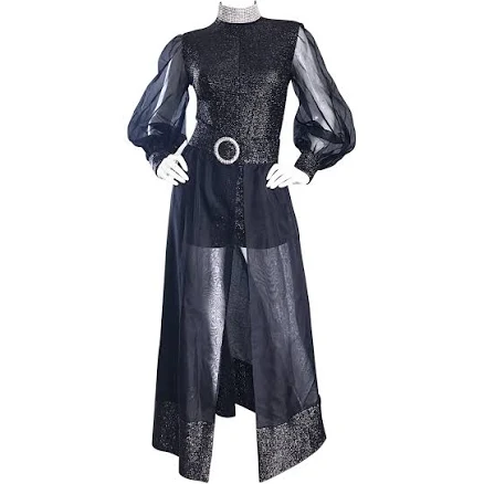 1970s Disco Chiffon Lurex Rhinestone Romper