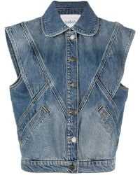 Button-up Denim Vest
