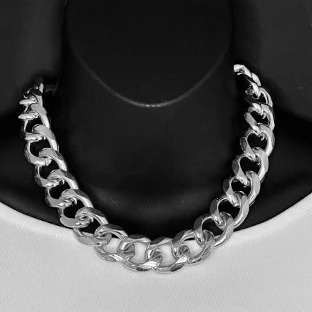 Aluminum Chunky Curb Chain Necklace