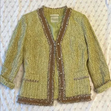 Mojo S.Phine New York Jackets & Coats | Mojo S.Phine X Finition Main Blazer | Color: Green/Tan | Size: M | Theorca's Closet
