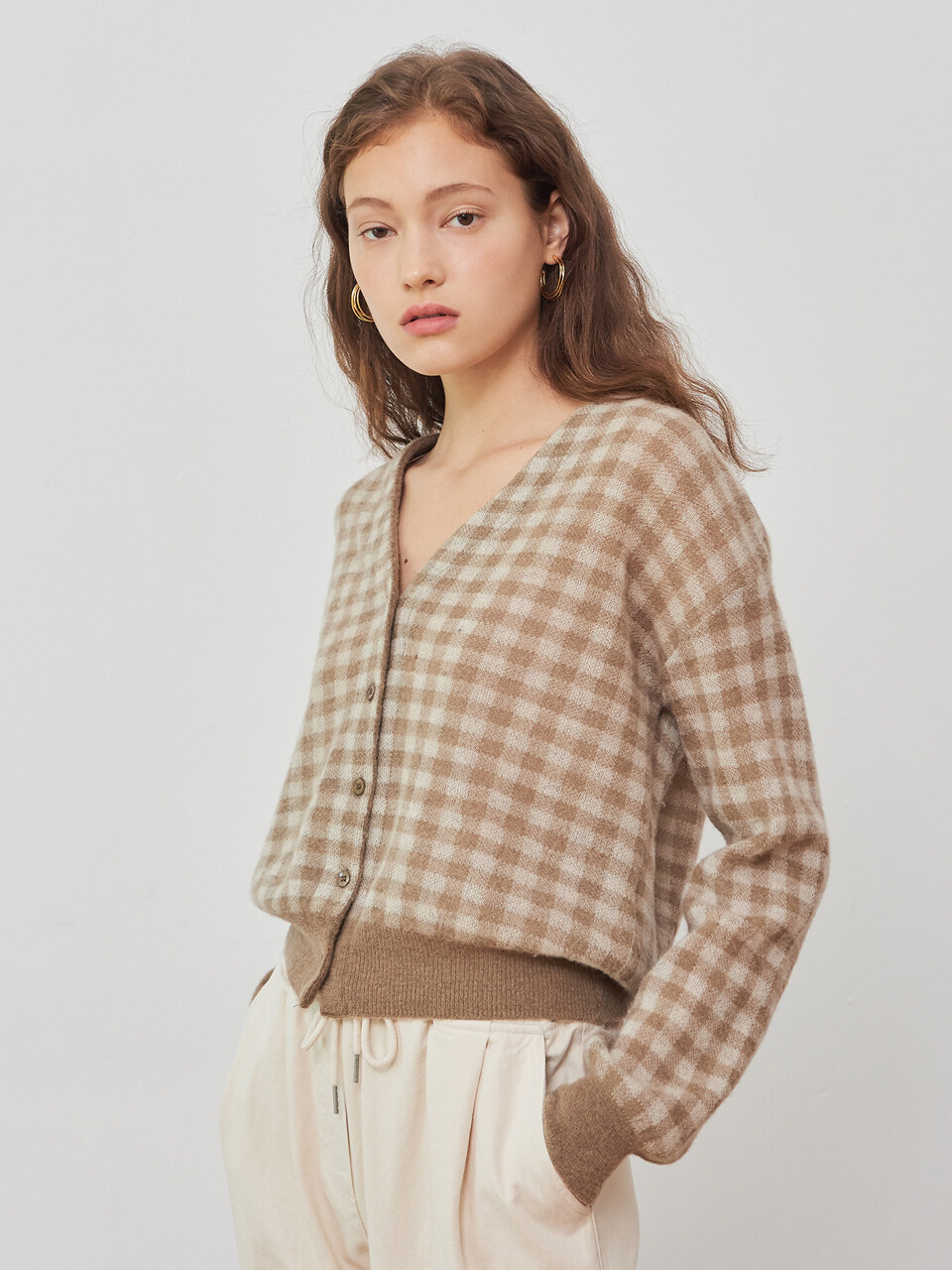 Check Mini Cardigan