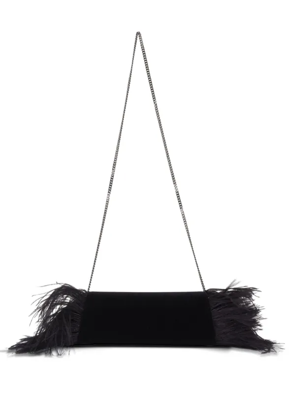 Venus Feather-trim Clutch