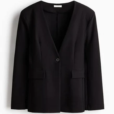 H&M Women's Collarless Jersey Blazer