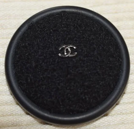CHANEL Black Extra Large Button Silver CC Logo Cardigan V31241