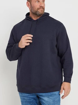 Mens Badrhino Big & Tall Blue Chevron Hoodie