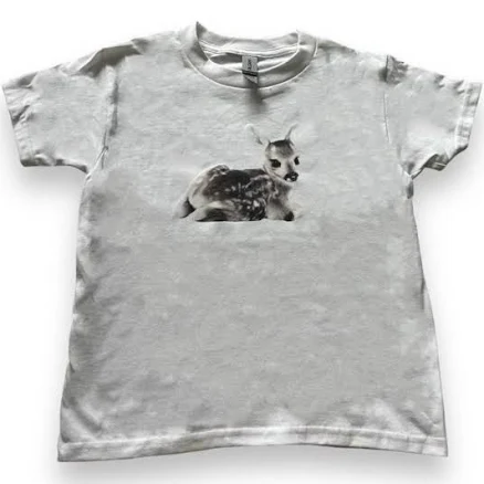 Coquette Fawn Handmade Screenprinted Deer Baby Tee