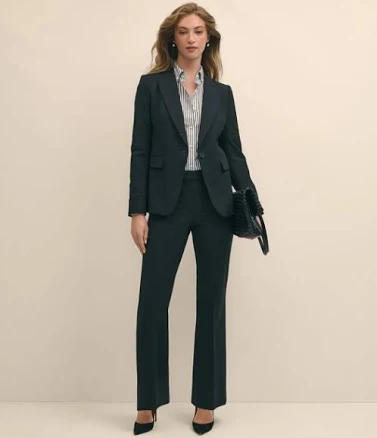 Brooks Brothers Women's Essential Stretch Wool Flare Leg Trousers