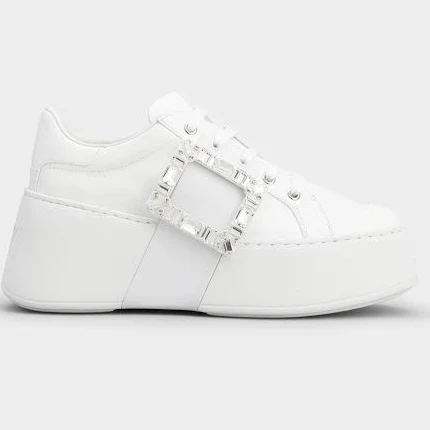 Roger Vivier Viv' Leather Skate Sneakers