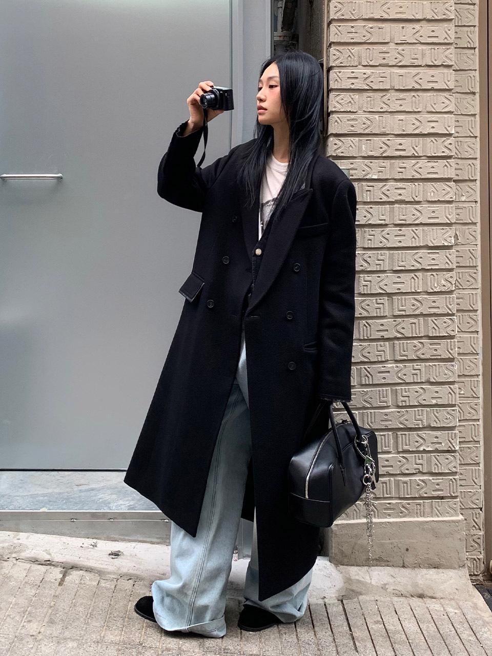 Wool Cashmere Long Double Coat AW4WH89010