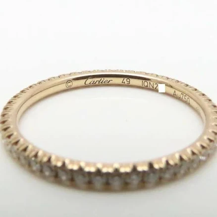 CARTIER Etincelle de Cartier Wedding Ring Full Eternity Diamond #49 8.5 US Pink Gold K18PG Ladies B4210500/295342 [Used]