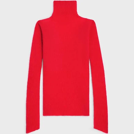 CELINE Women's Ribbed Mohair Turtleneck Sweater
