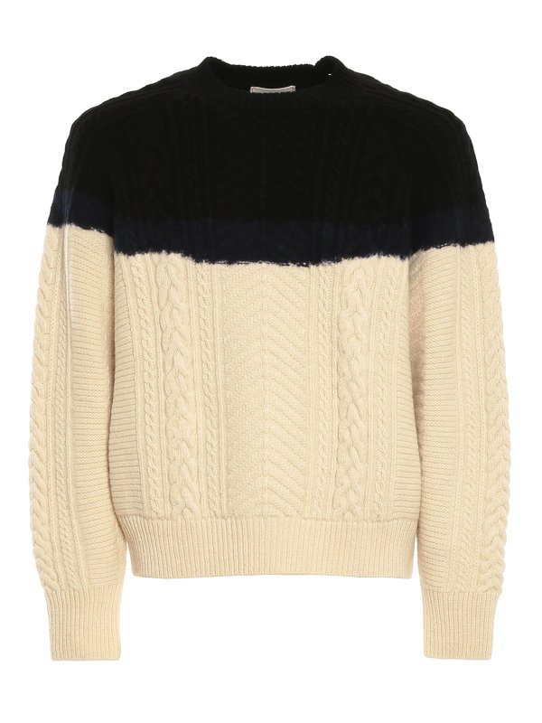 Two-tone Cable-knit Jumper