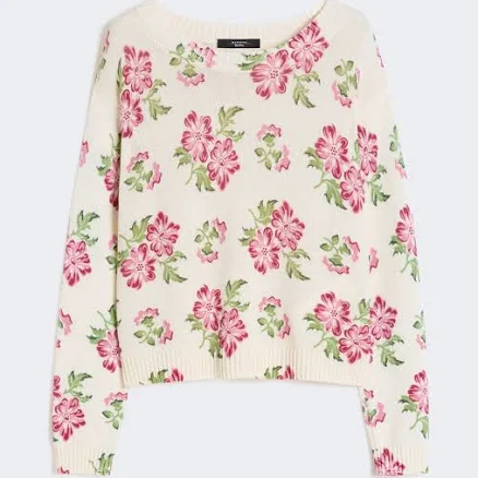 Max Mara Woman Floral printed cotton jumper