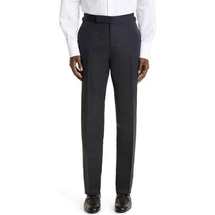 TOM FORD Men's Shelton Cotton & Silk Poplin Tuxedo Pants
