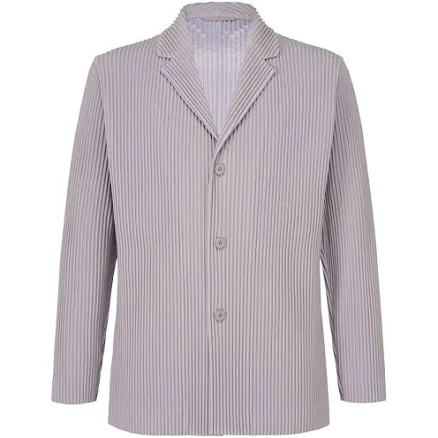 Homme PLISSÉ Issey Miyake Men's Brown Tailored Pleats 2 Blazer