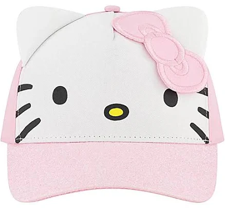 Hello Kitty 3D Ears Glitter Visor Baseball Hat
