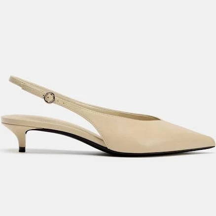 Zara Women's Kitten Heel Slingback Shoes