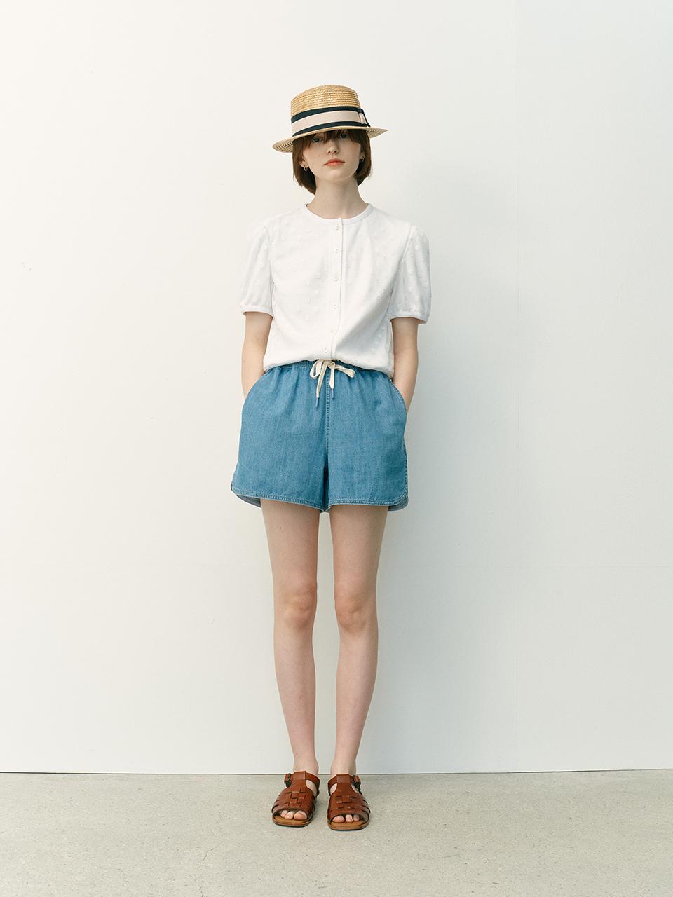 Fitzroy Drawstring Denim Shorts_3 Colors