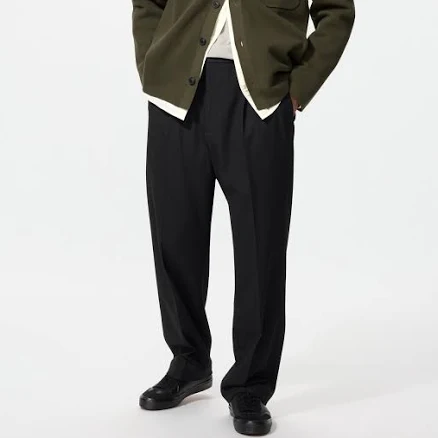 UNIQLO Men's Pleated Wide Pants
