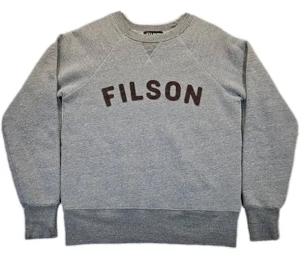 Filson X Ebbets Field Crewneck Sweatshirt Adult Small Gray Made In Usa
