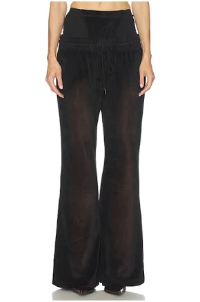 KNWLS Women's Paris Wide-leg Velour Sweatpants