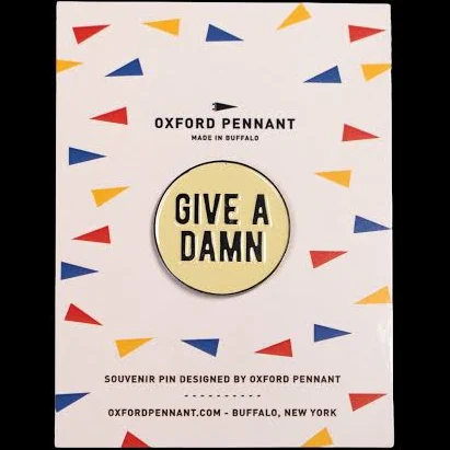 Oxford Pennant Give a Damn Enamel Pin