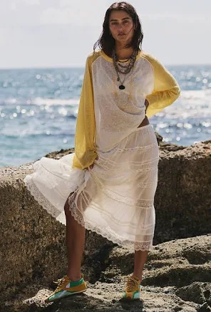Free People FP One Lily Lace Midi Skirt