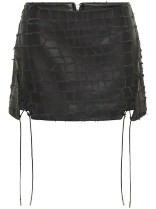 Biker Leather Mini Skirt