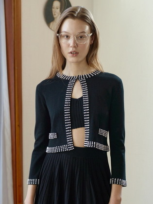 Classy Pearl Open Knit Cardigan