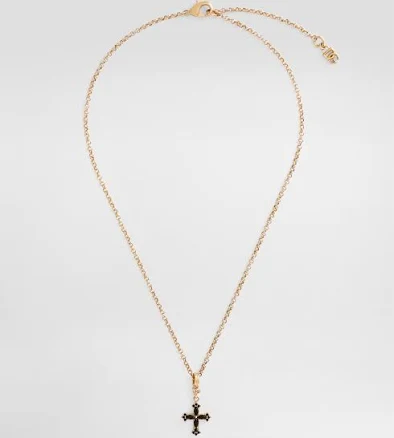 Dolce & Gabbana Women's Cross Necklace with Rhinestones