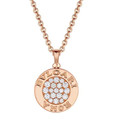 BVLGARI Women's Necklace in Rose gold with Diamonds & Mother of pearl