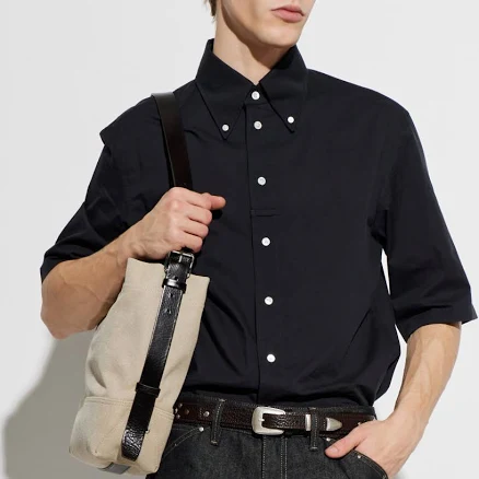 Lemaire Short-sleeve Shirt, Men's, Black | Vitkac