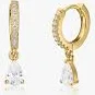 Golden Devi Silver Earrings - Zirconia