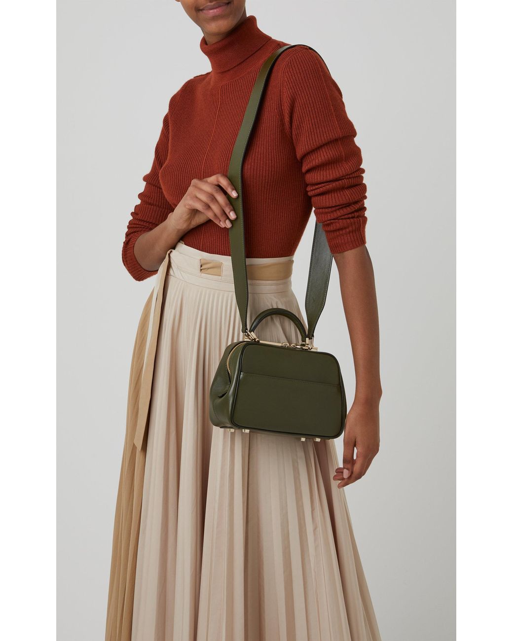 Valextra Leather Serie S Mini Handbag