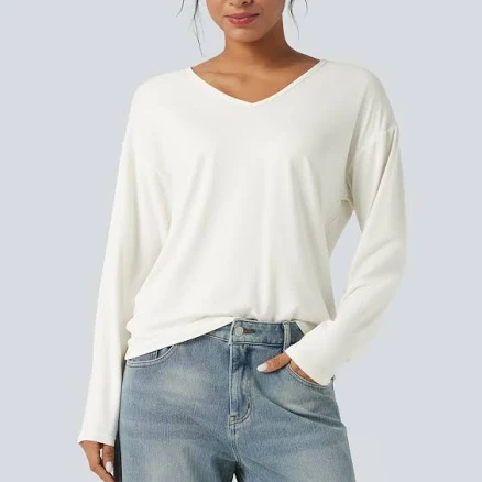 Halara V-Neck Long Sleeve Tunic Tank Top