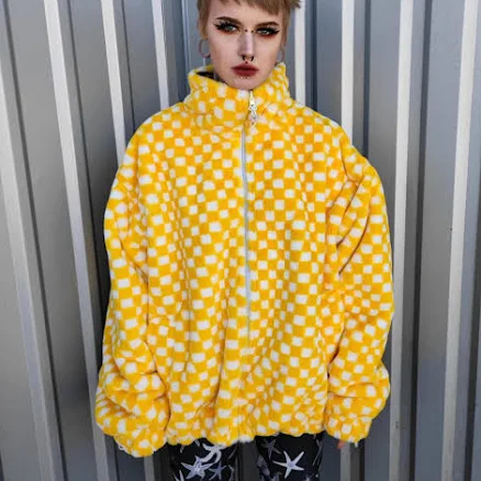 SKA Bomber Check Fleece Track Jacket