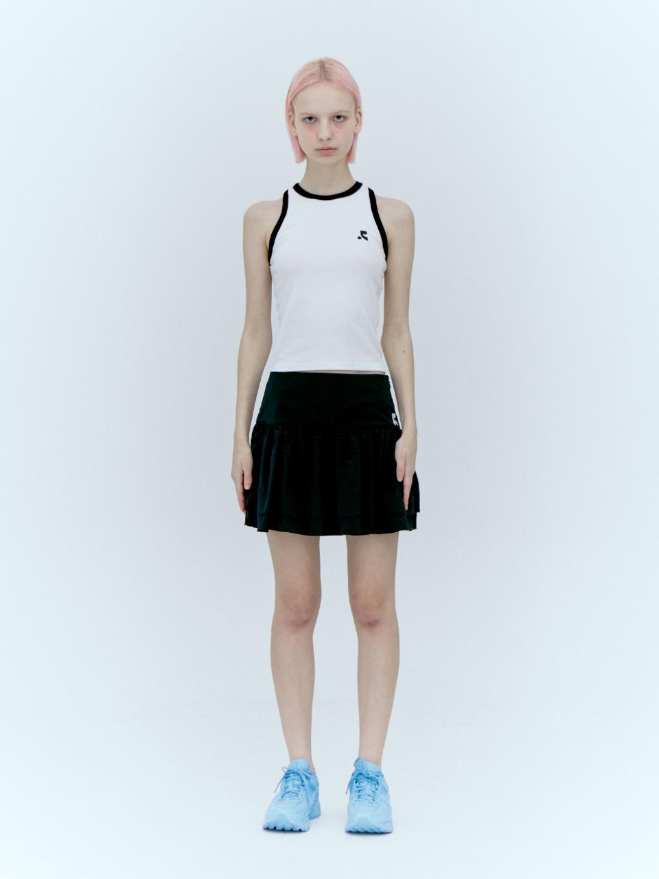 Ruffle Mini Skirt_Black