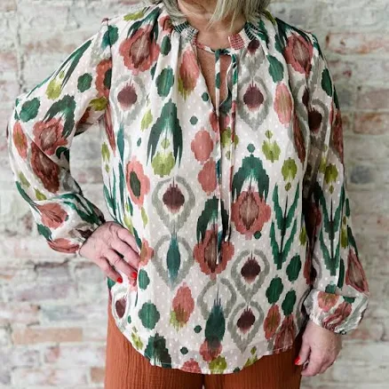 Tribal Puff Sleeve Blouse