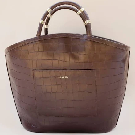 J. LOWERY Croc Leather Tote
