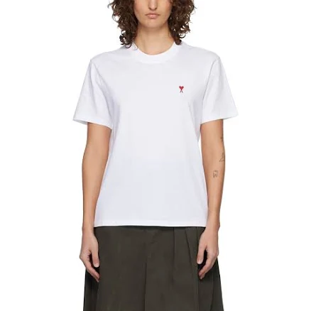 AMI Paris White Ami de Coeur T-shirt