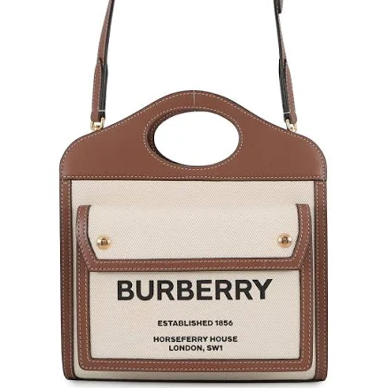 Burberry Women's Mini Two-Tone Canvas & Leather Tote